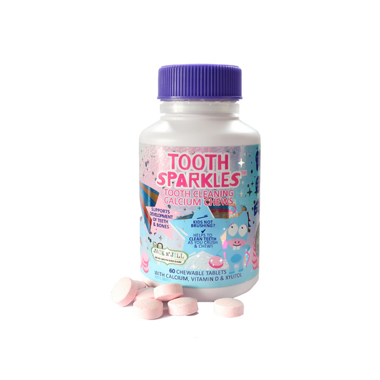 Pastilhas de Limpeza dentária mastigáveis com Vitamina D e Cálcio